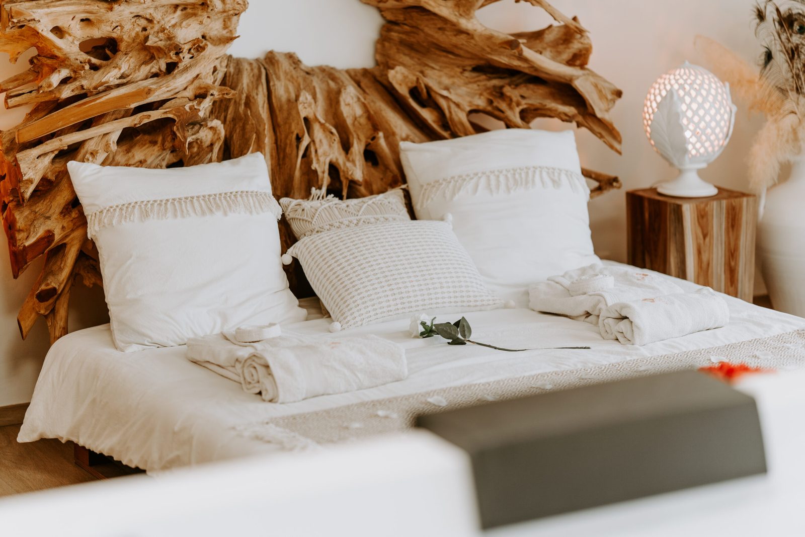 La Suite Riposo et son lit dressé